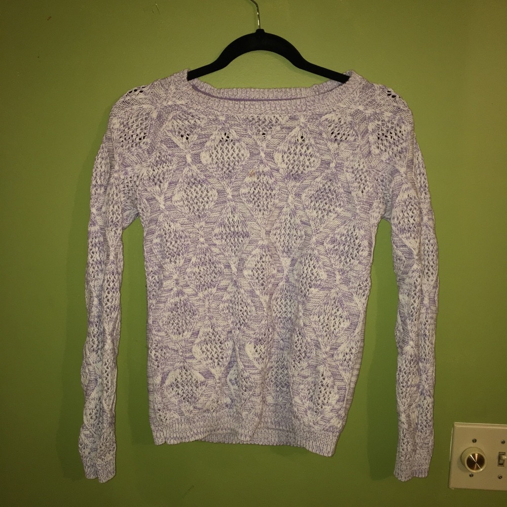 small purple knit sweater
